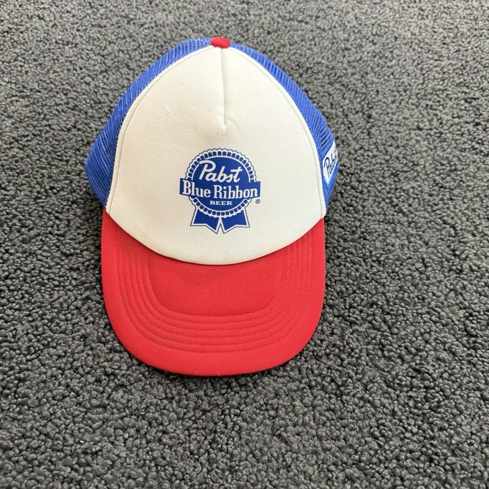 Pabst Blue Ribbon Beer Snapback Trucker Cap Hat Mesh Baseball Cap One Size